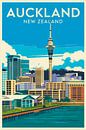 Auckland, New Zealand. by Poster Art Shop thumbnail