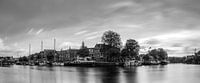 Panorama, Koudenhorn aan het Binnen Spaarne Zwart Wit van Arjen Schippers thumbnail