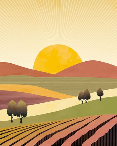 Zomerlandschap in de ochtend 2