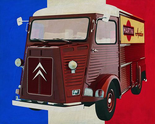 Citroen H-Type met Franse vlag