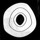 Abstrakte geometrische schwarze und weiße Kreise 10 von Dina Dankers Miniaturansicht