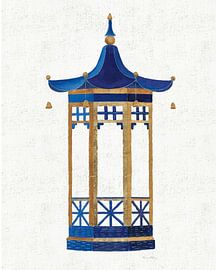 Flora Chinoiserie VII texturé, Emily Adams sur Wild Apple