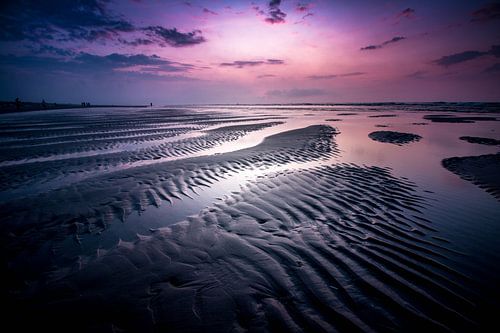 Coucher de soleil sur la mer des Wadden