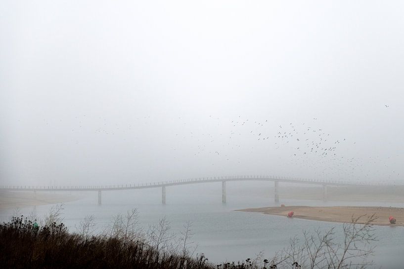 Zaligebrug in de mist von Maerten Prins