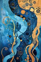 Abstract rivierlandschap bij Klimt