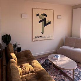 Customer photo: Bauhaus, Progress in shades of green by Hilde Remerie Photography and digital art, on canvas