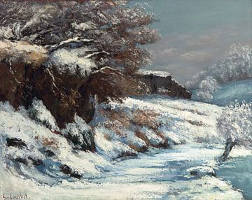 effect van sneeuw, Gustave Courbet, 1868 van Atelier Liesjes