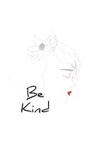 Flower Girl with red lips and text 