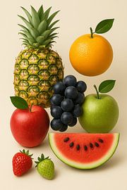 Vibrant Tropical Fruit Composition – Realistic High-Resolution Food Art by RavenC Store