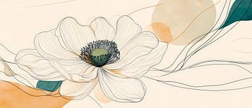 Delicate flower with soft lines and colours by Poster Art Shop