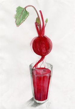 Beetroot Juice Food Illustration van Pünktchenpünktchen Kommastrich