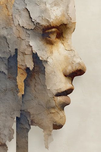 abstract fictief muur portret vrouw