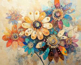 Cheerful Flower Garden by Wonderful Art