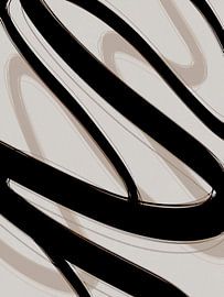 Strokes 6 | Minimal Black & Neutral Abstract by Menega Sabidussi
