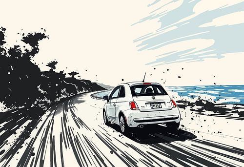 Fiat 500 - De Zen van Bewegingsstrand