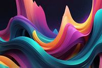 abstract background aurora rainbow