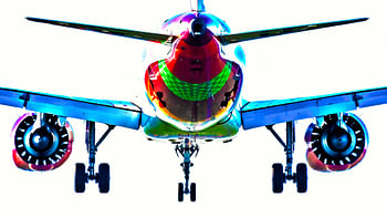 Landendes Flugzeug