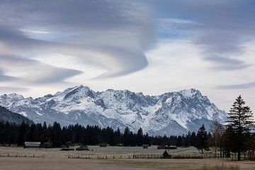 Views of the Zugspitze in Farchant