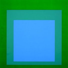 Josef Albers - Homage to the Square, Green, Blue, High Resolution by Vivanne