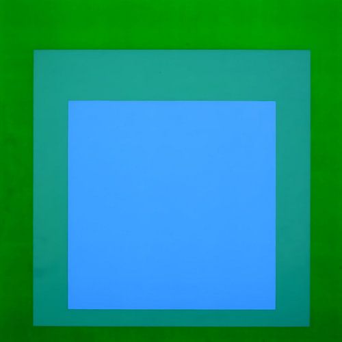 Josef Albers - Hommage au carré, vert, bleu, haute résolution