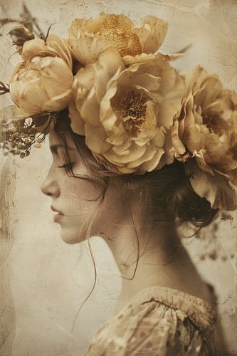 Verweerd portret met een dromerige uitstraling