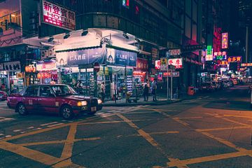 Neon lichten in Hong Kong, China van Michael Bollen