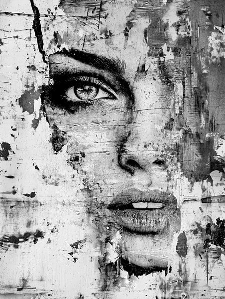 Faded Beauty #2 Monochrome by Mister Artwork