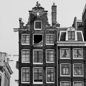 Grachtenpand Amsterdam van Jos van Ooij