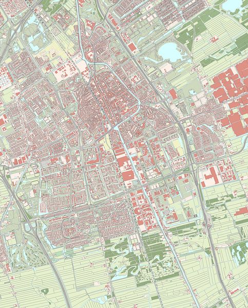 Kaart van Delft van Rebel Ontwerp