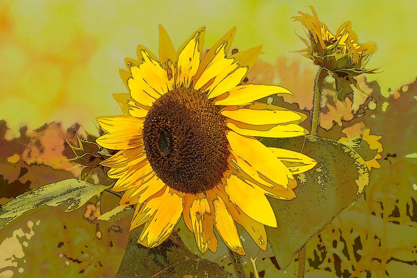 Zonnebloem. Impressionisme. van Alie Ekkelenkamp