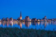 Uitzicht over de Warnow naar de Hanzestad Rostock naar de Blauwe Stu van Rico Ködder thumbnail