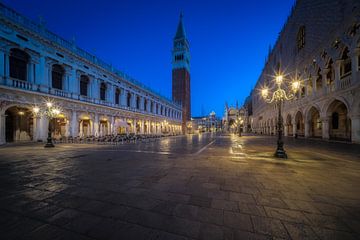 Het San Marco plein in de vroege ochtend van Roy Poots