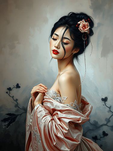 De Japanse schoonheid geisha