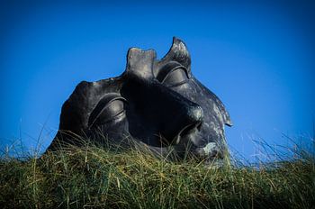 Bronze statue of Igor Mitoraj on the Boulevard in Scheveningen near Museum Beelden aan Zee