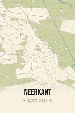 Vintage landkaart van Neerkant (Noord-Brabant) van Rezona