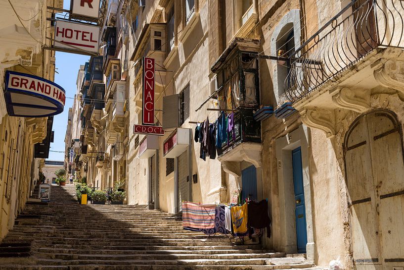 Straßenszene 1 (Malta) von Bart Stappers