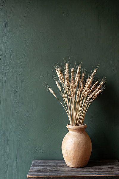 Getrockneter Weizen in Tonvase von Imperial Art House