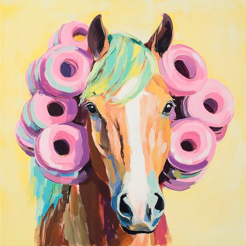 Paard met donutkapsel