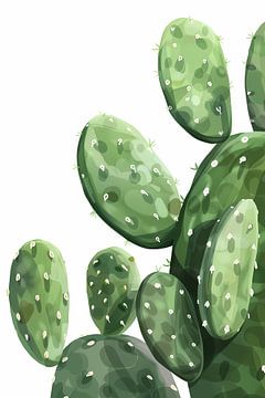 Digitale Kunst: Groene Cactus van Imperial Art House