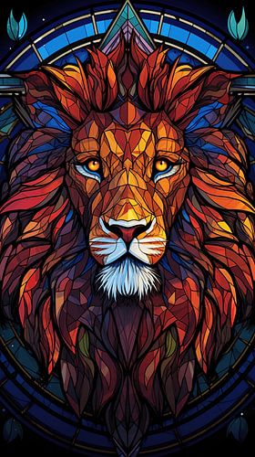 Lion (glas in lood)