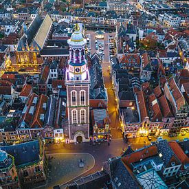 Kampen Nieuwe Toren tijdens zonsondergang van Sjoerd van der Wal Fotografie