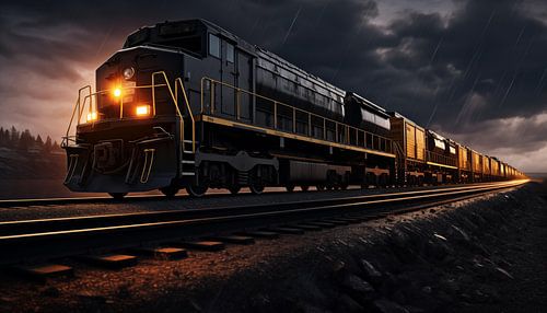 Goods train panorama