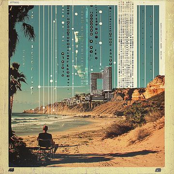 Stijlvolle retro poster met grafische elementen en stippen van Ariadna de Raadt-Goldberg