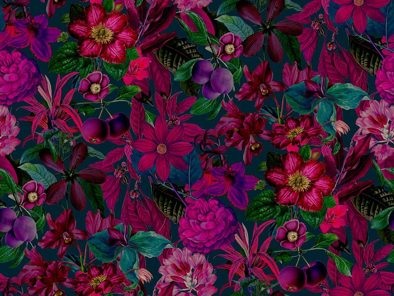 Exotische Tuin Fuchsia Roze van Andrea Haase