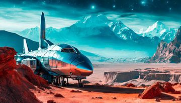 Spaceship on Mars by Mustafa Kurnaz