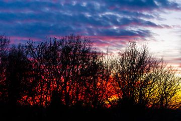 Les couleurs de l'arc-en-ciel au coucher du soleil sur Jolanda de Jong-Jansen