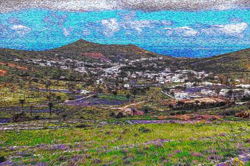 Valle de Rincon, Haria (Lanzarote) | Van Gogh-stijl van Peter Balan