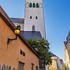 Blick auf die Olaikirche in der Altstadt von Tallinn, Estland von Rico Ködder