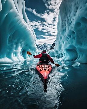 Canoe in the ice by fernlichtsicht