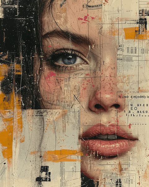 Moderne und abstrakte Collage von Carla Van Iersel